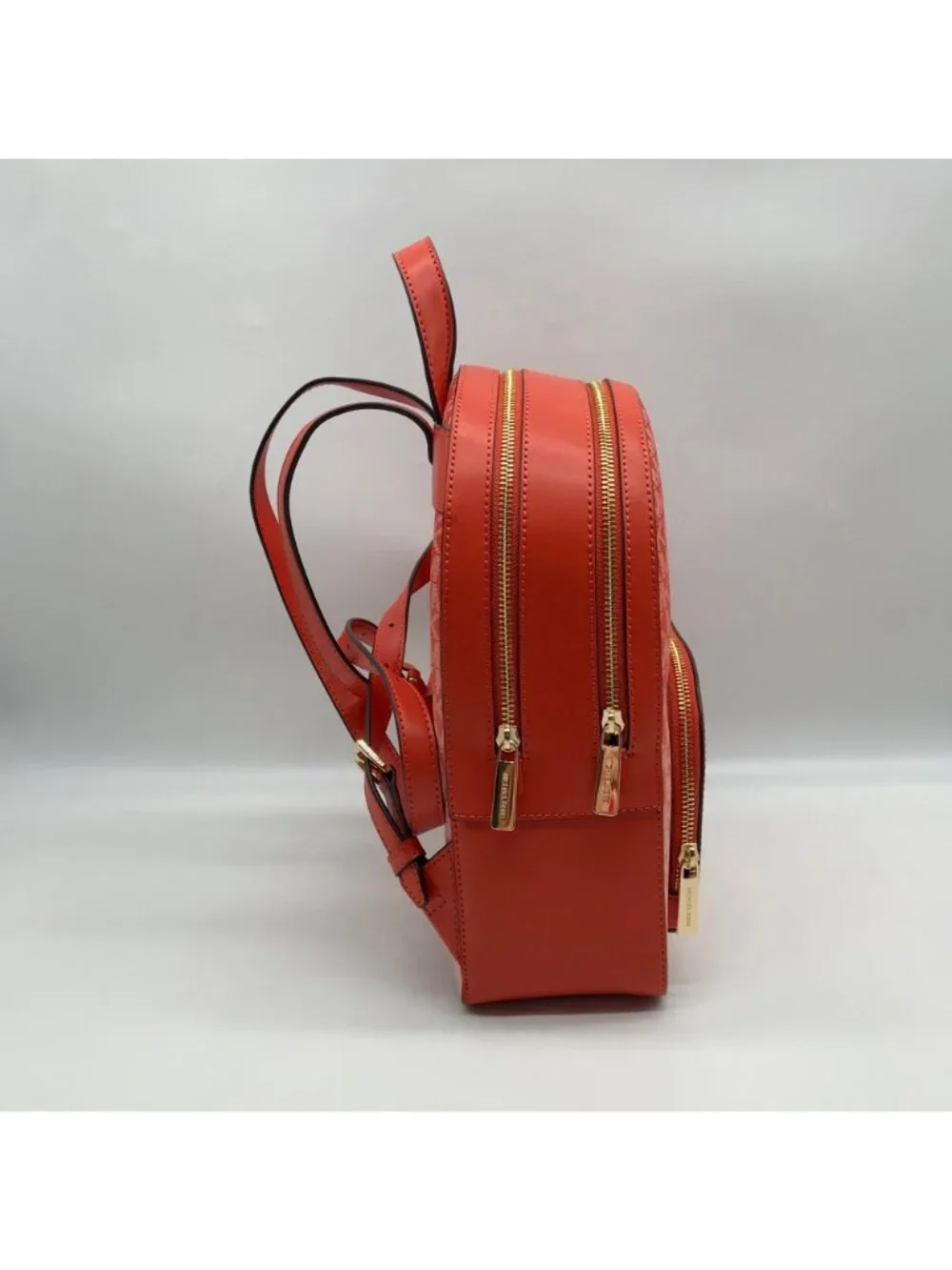 Michael Kors Red Clay Jaycee Zip Pocket Backpack Bag